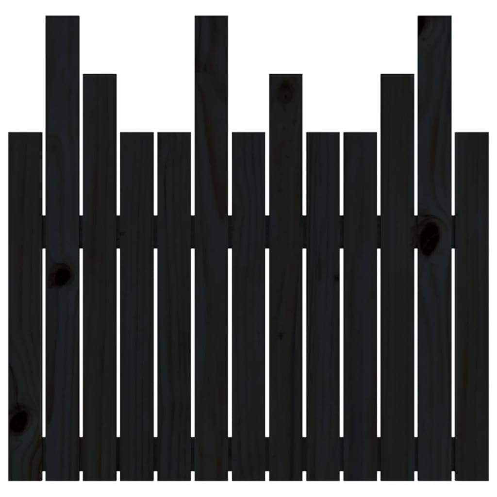 Tête de lit murale Noir 82,5x3x80 cm Bois massif de pin - XIOS