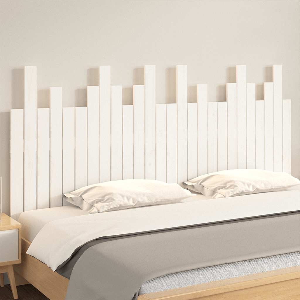 Tête de lit murale Blanc 166x3x80 cm Bois massif de pin - XIOS