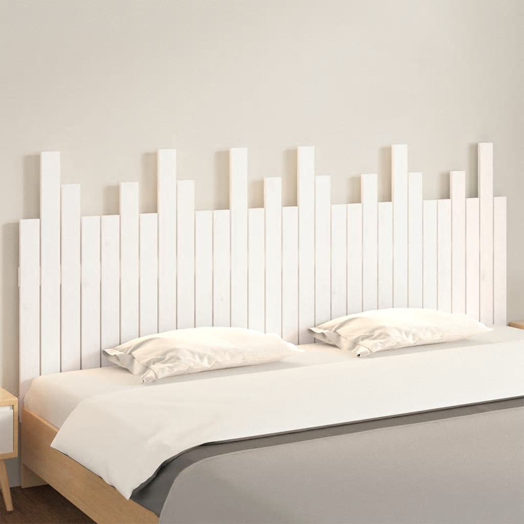 Tête de lit murale Blanc 185x3x80 cm Bois massif de pin - XIOS