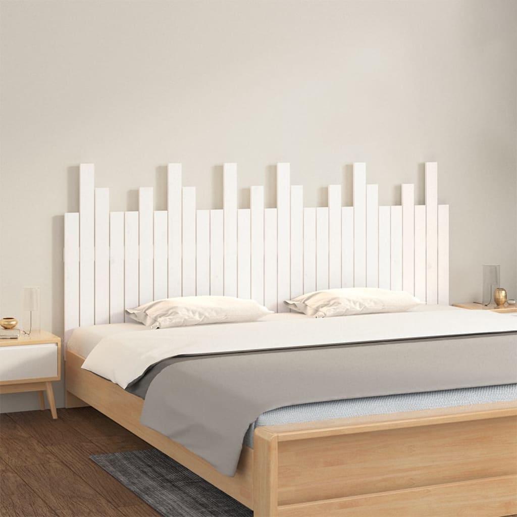 Tête de lit murale Blanc 185x3x80 cm Bois massif de pin - XIOS