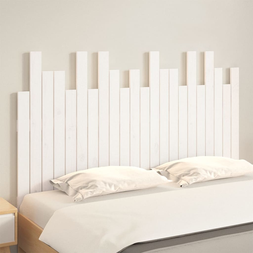 Tête de lit murale Blanc 140x3x80 cm Bois massif de pin - XIOS
