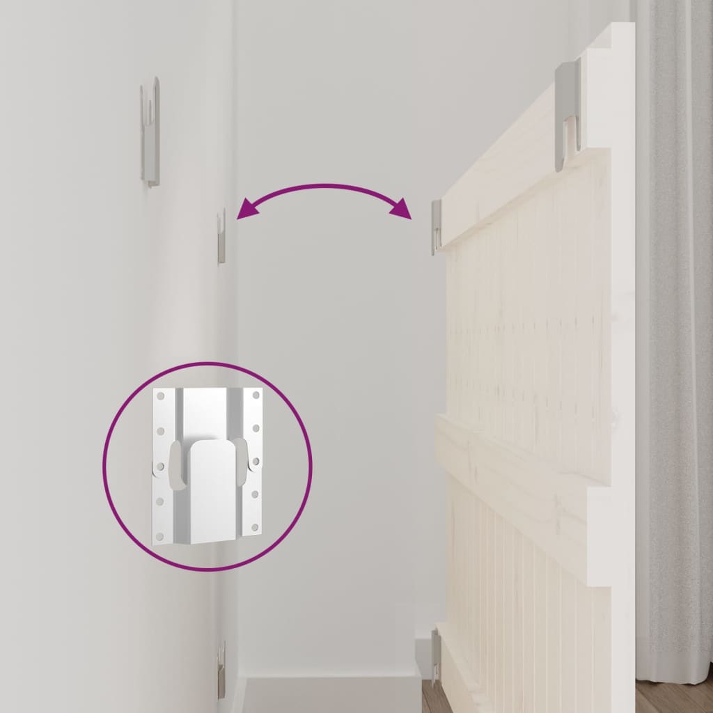 Tête de lit murale Blanc 108x3x60 cm Bois massif de pin - XIOS