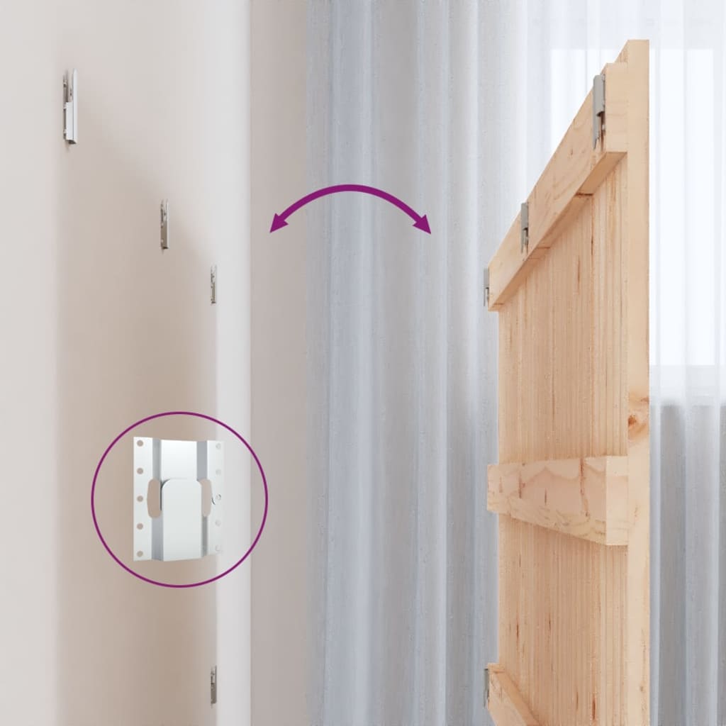 Tête de lit murale 204x3x60 cm Bois massif de pin - XIOS
