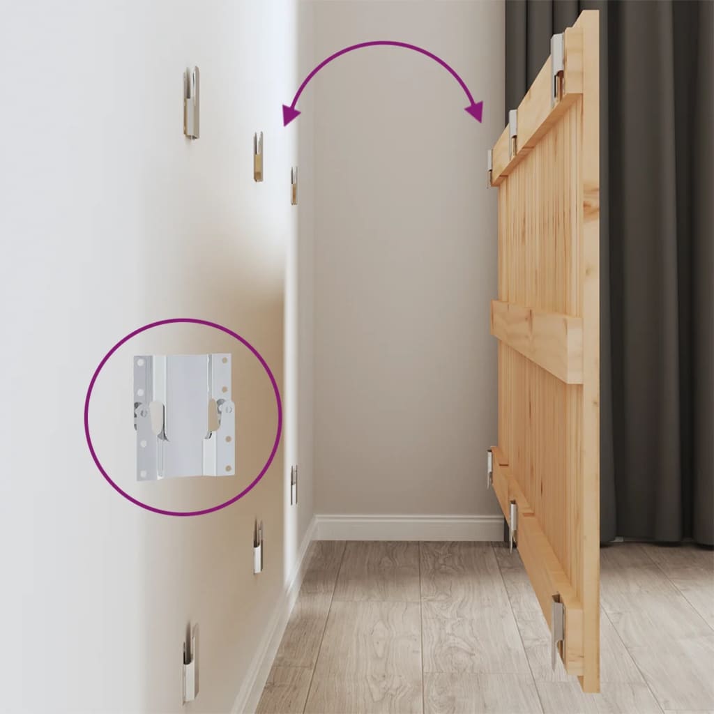 Tête de lit murale 147x3x60 cm Bois massif de pin - XIOS