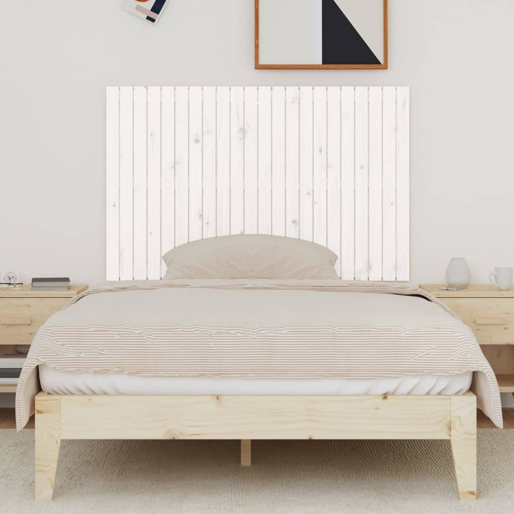 Tête de lit murale Blanc 140x3x90 cm Bois massif de pin - XIOS