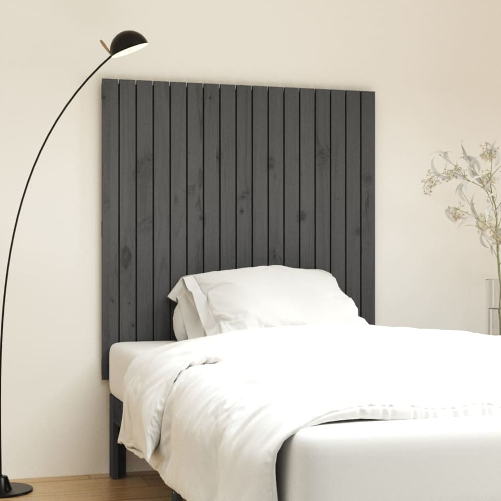 Tête de lit murale Gris 108x3x110 cm Bois massif de pin - XIOS