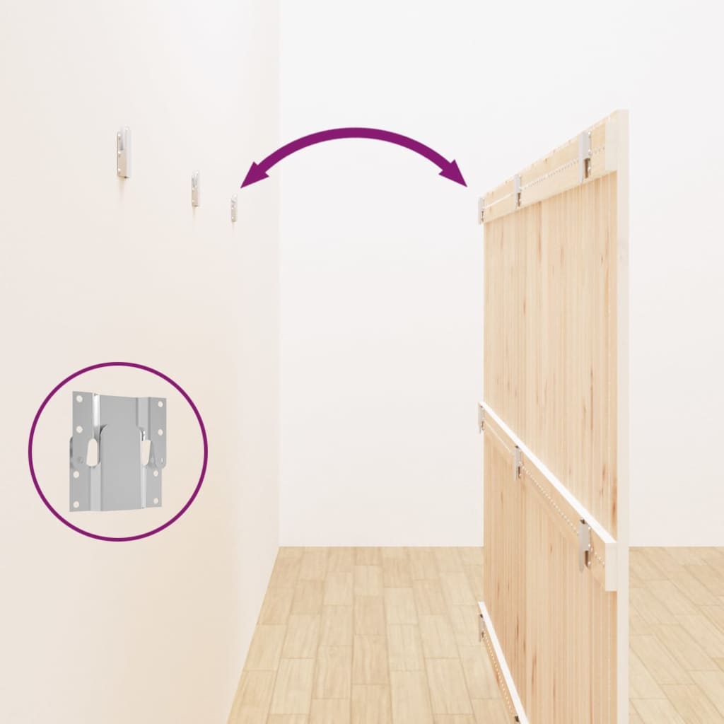 Tête de lit murale Blanc 204x3x110 cm Bois massif de pin - XIOS