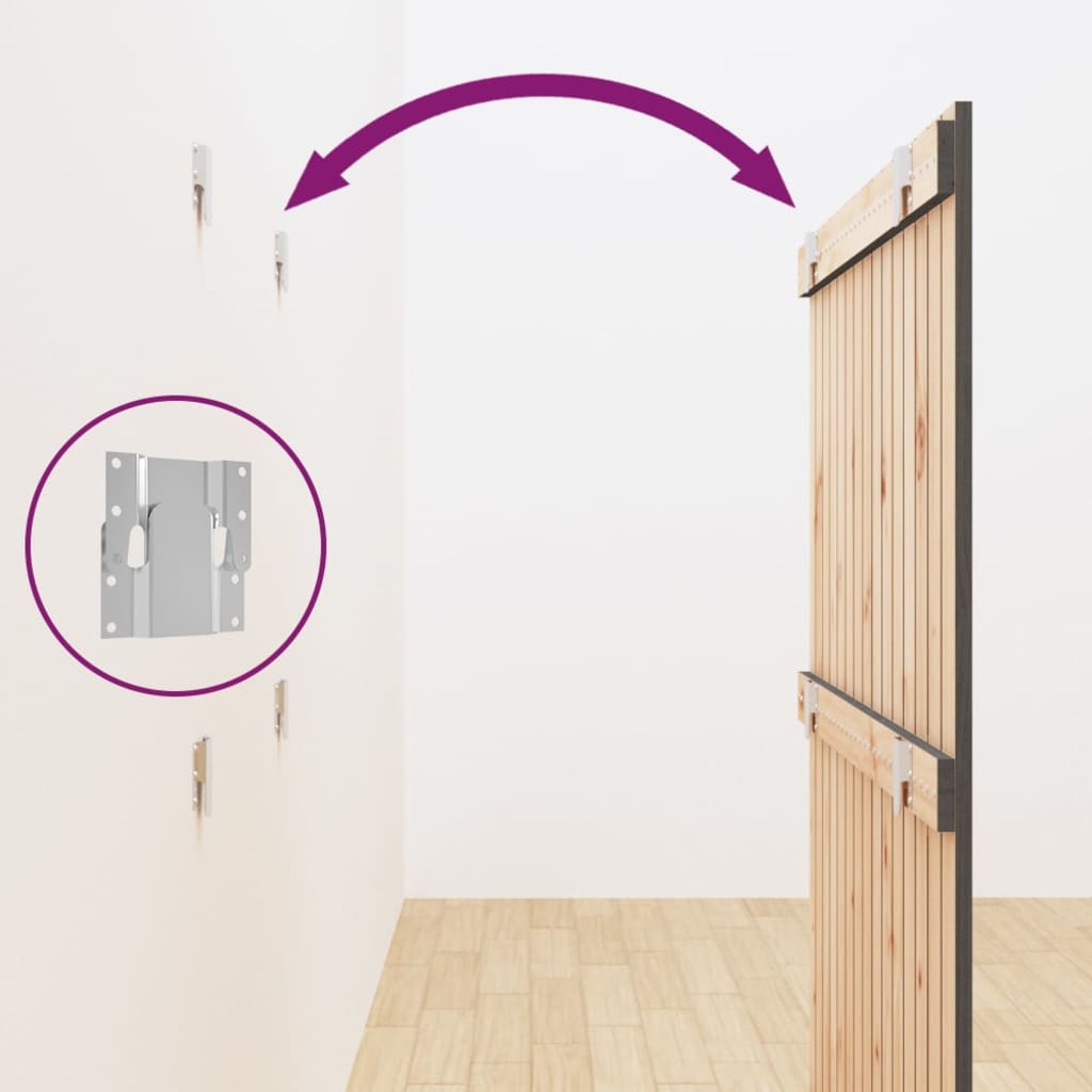 Tête de lit murale Gris 95,5x3x110 cm Bois massif de pin - XIOS