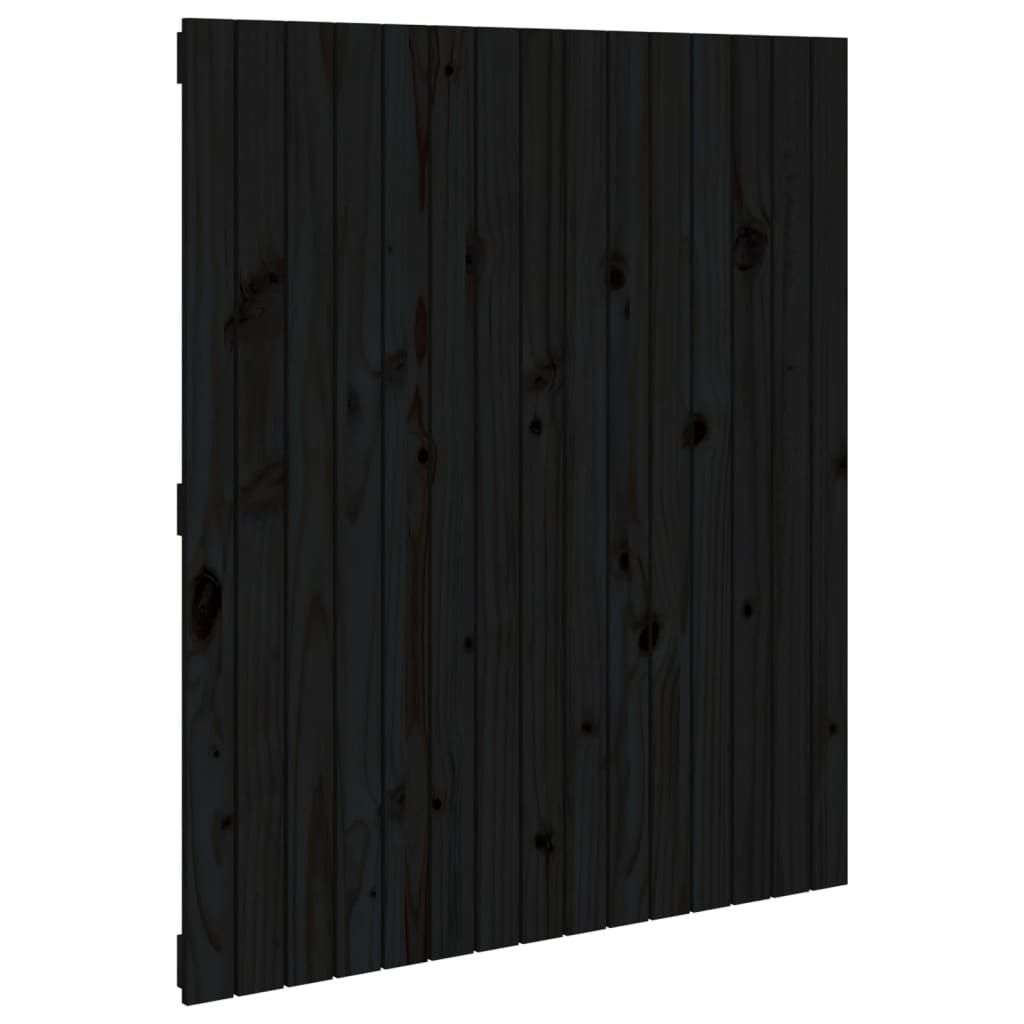 Tête de lit murale Noir 95,5x3x110 cm Bois massif de pin - XIOS