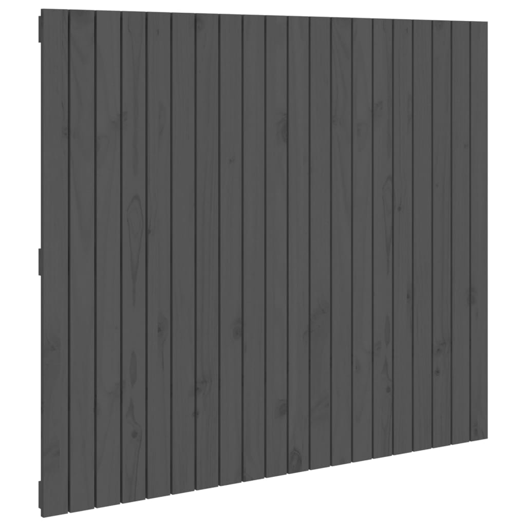Tête de lit murale Gris 127,5x3x110 cm Bois massif de pin - XIOS