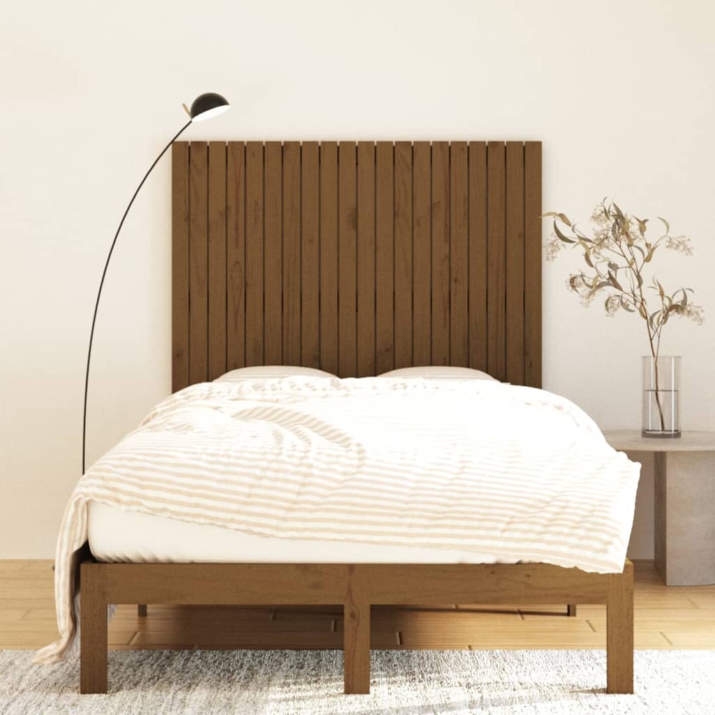 Tête de lit murale Marron miel 127,5x3x110cm Bois massif de pin - XIOS
