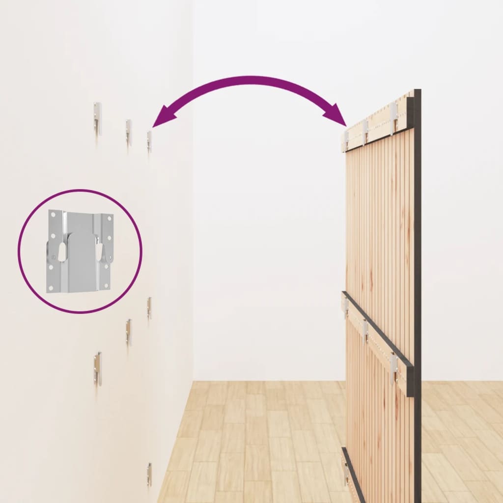 Tête de lit murale Gris 146,5x3x110 cm Bois massif de pin - XIOS