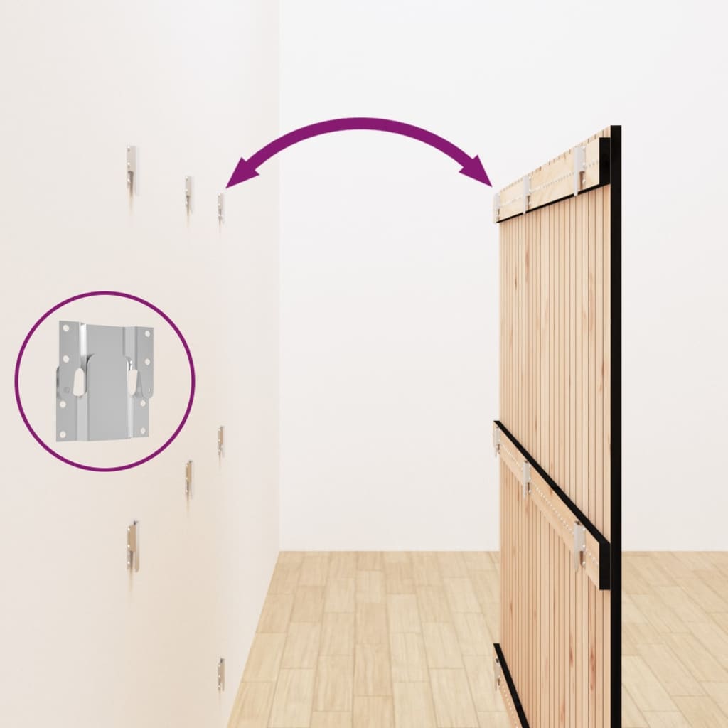 Tête de lit murale Noir 159,5x3x110 cm Bois massif de pin - XIOS