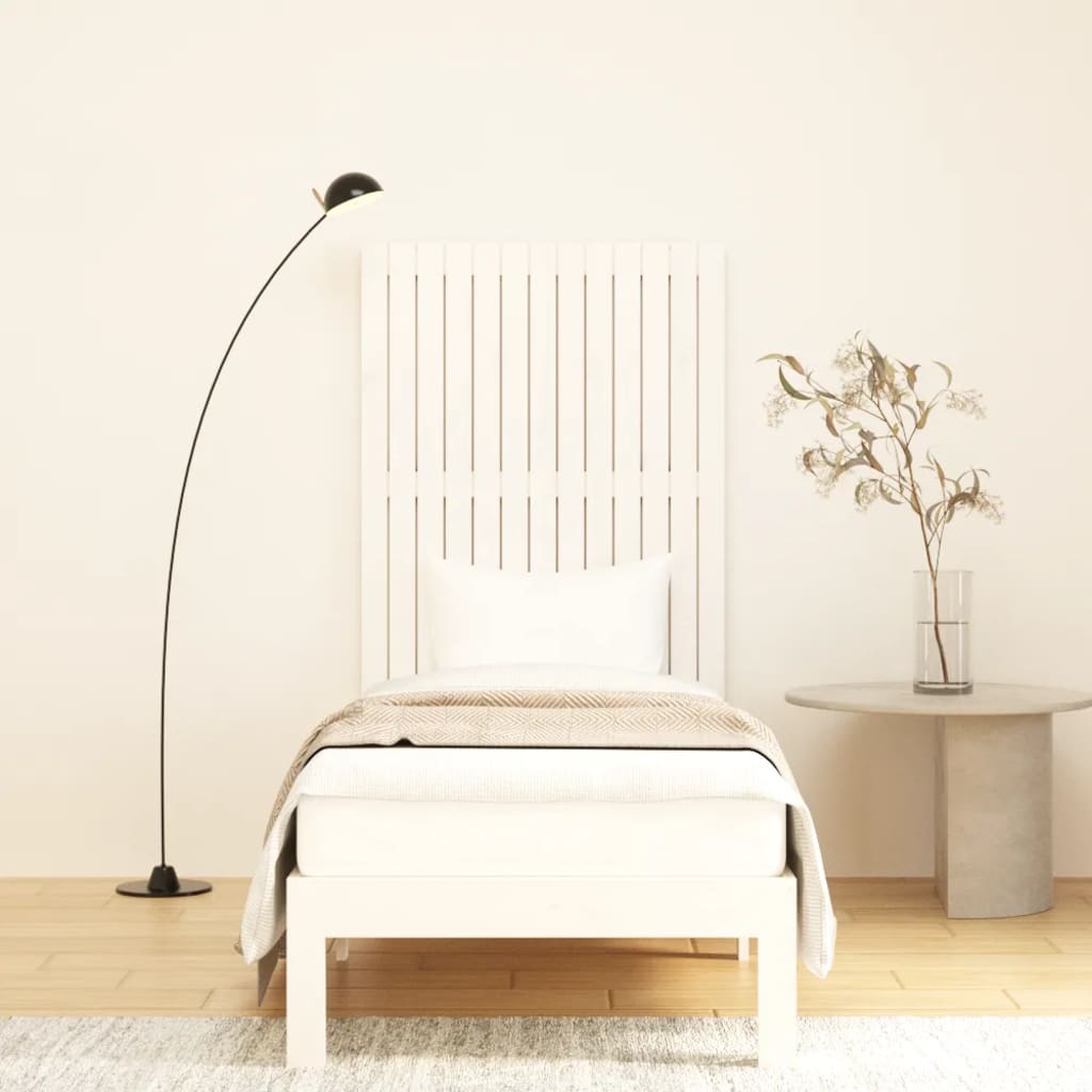 Tête de lit murale Blanc 82,5x3x110 cm Bois massif de pin - XIOS
