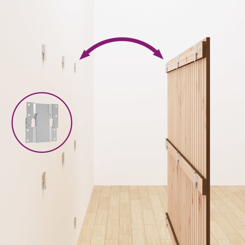 Tête de lit murale Marron miel 166x3x110 cm Bois massif de pin - XIOS