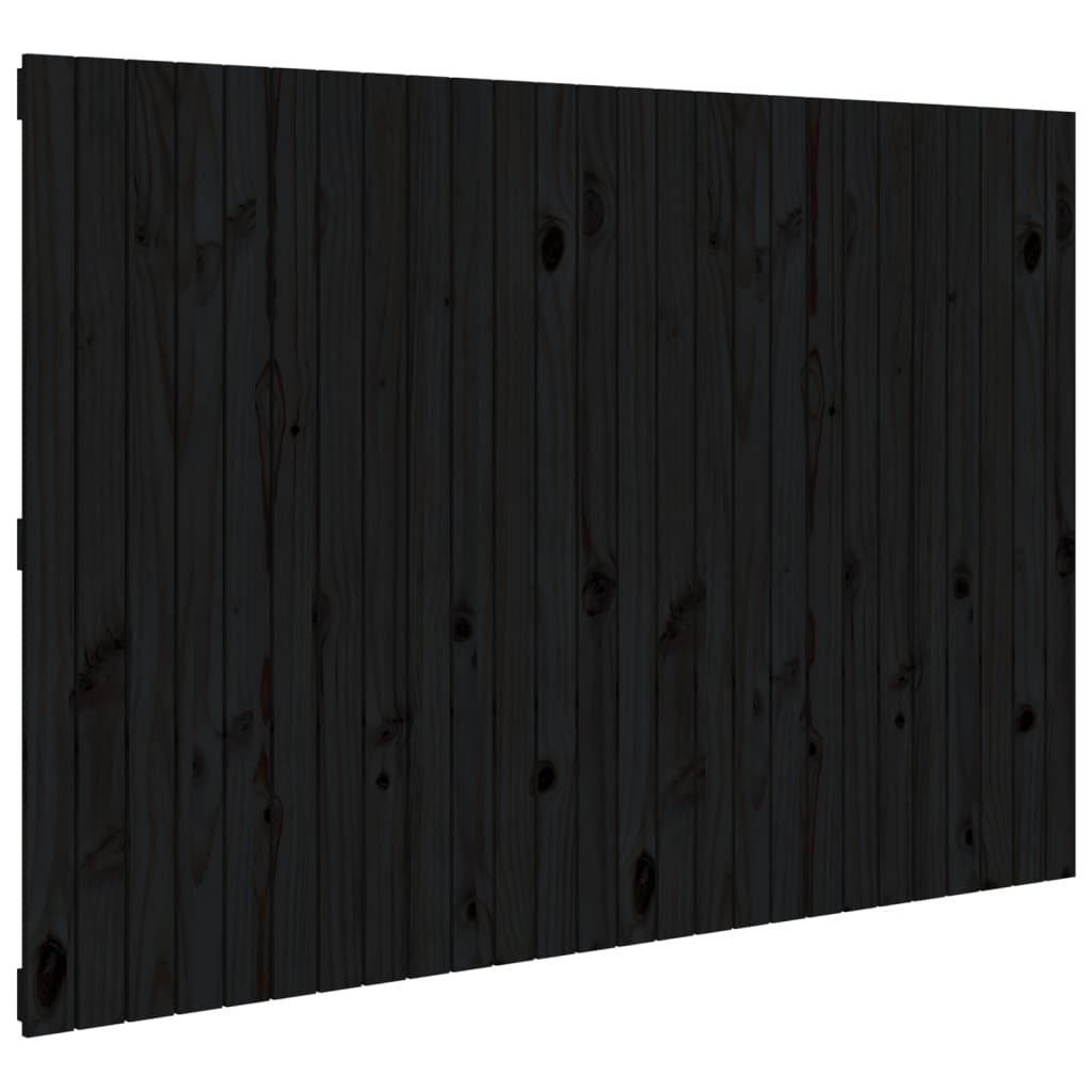 Tête de lit murale Noir 166x3x110 cm Bois massif de pin - XIOS