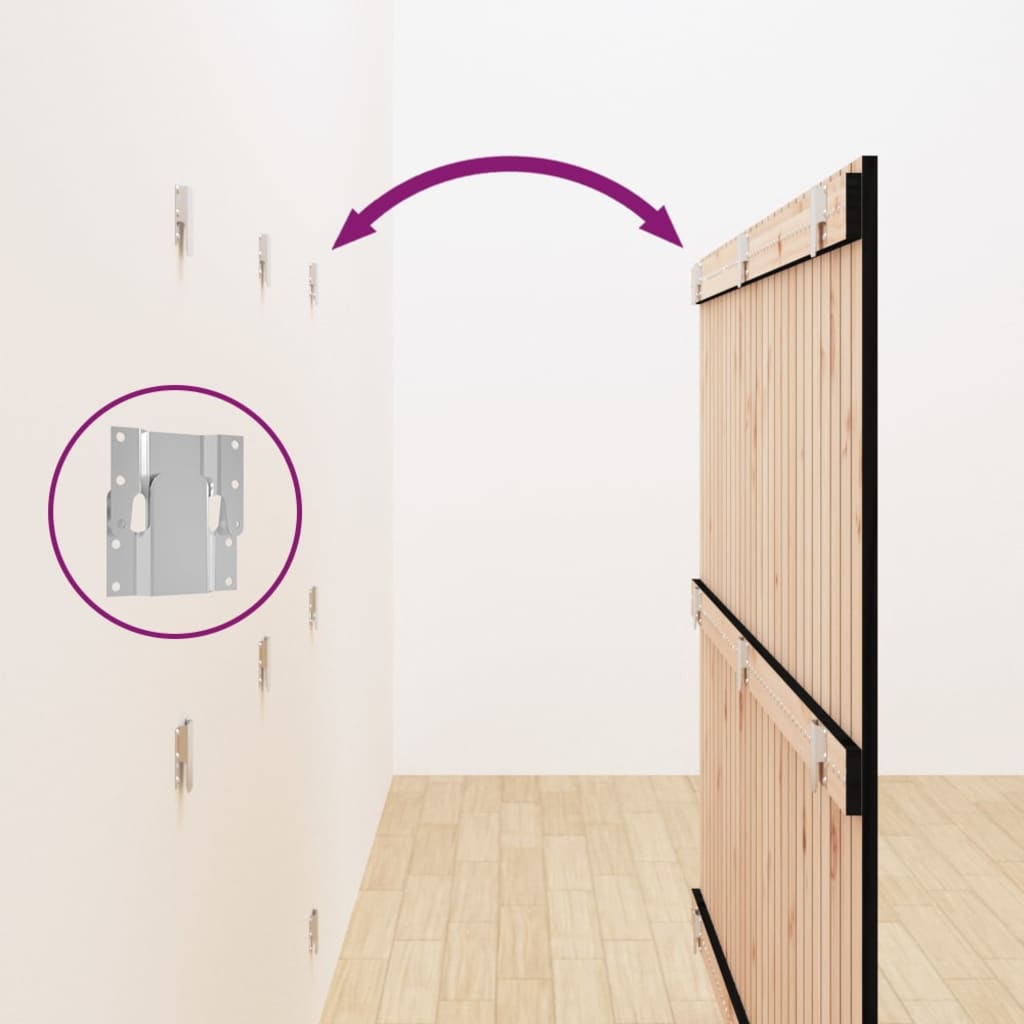 Tête de lit murale Noir 166x3x110 cm Bois massif de pin - XIOS