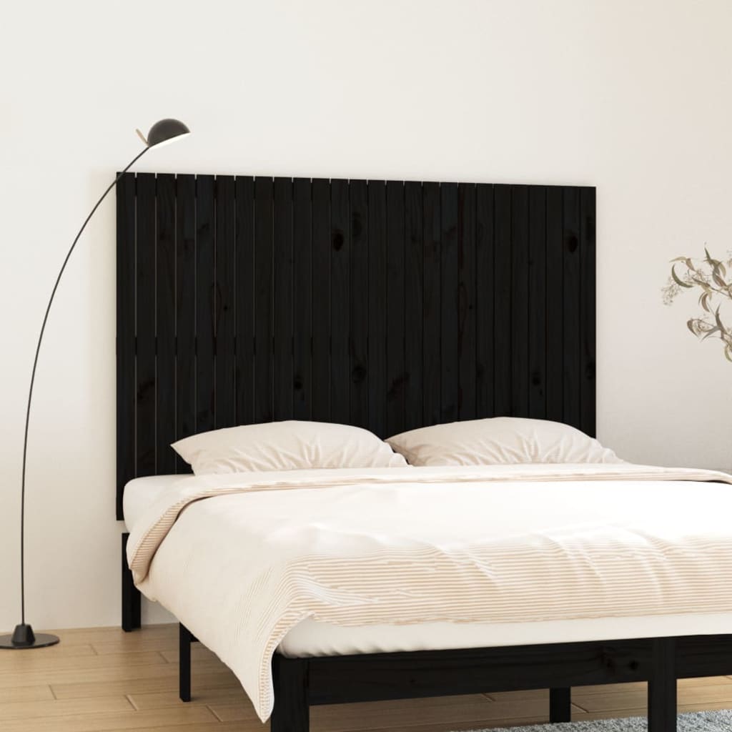 Tête de lit murale Noir 166x3x110 cm Bois massif de pin - XIOS