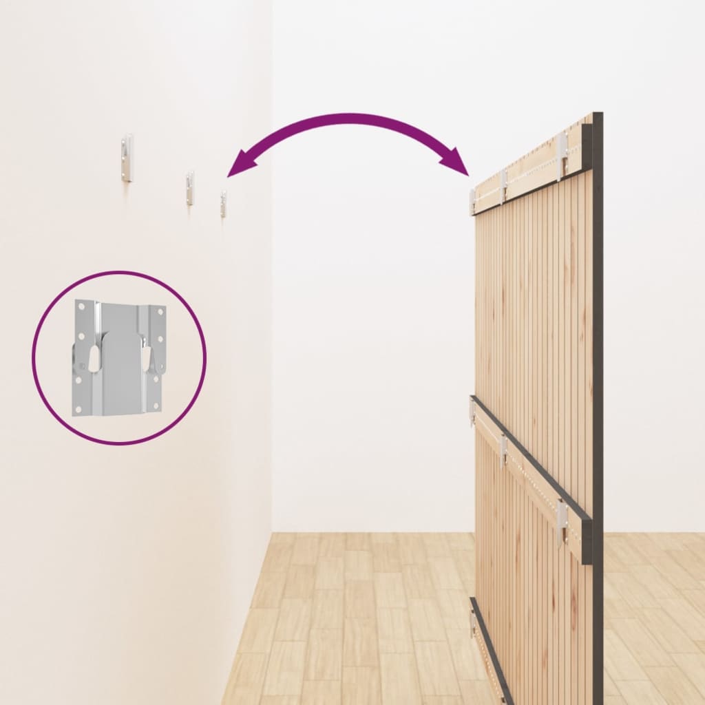 Tête de lit murale Gris 185x3x110 cm Bois massif de pin - XIOS