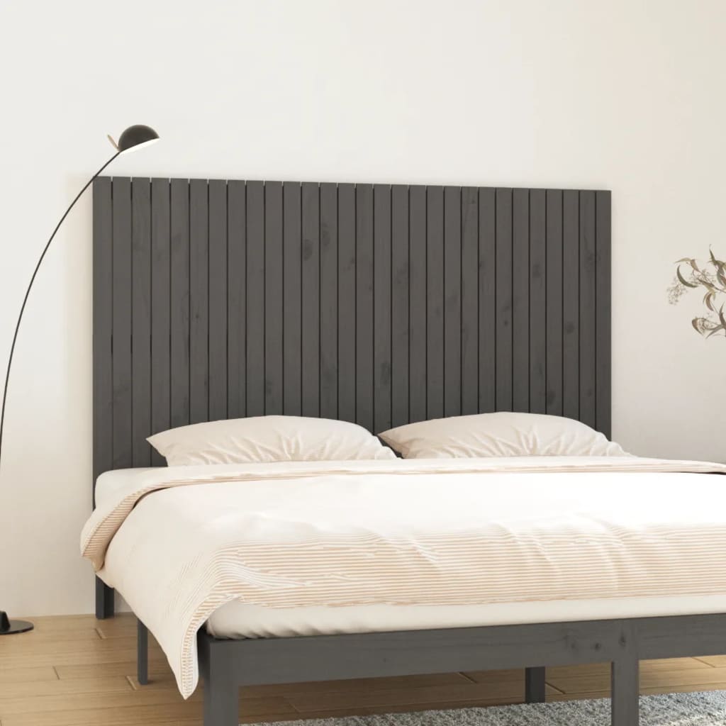 Tête de lit murale Gris 185x3x110 cm Bois massif de pin - XIOS