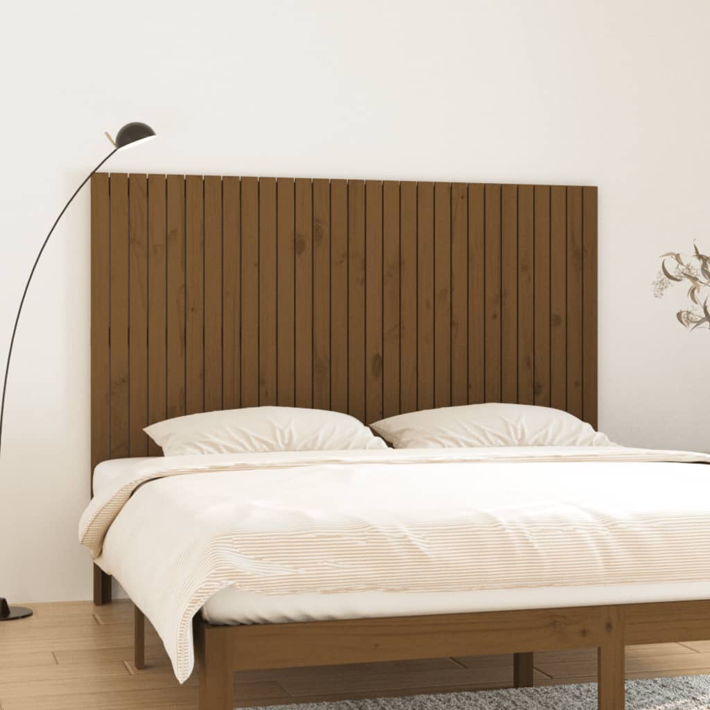 Tête de lit murale Marron miel 185x3x110 cm Bois massif de pin - XIOS