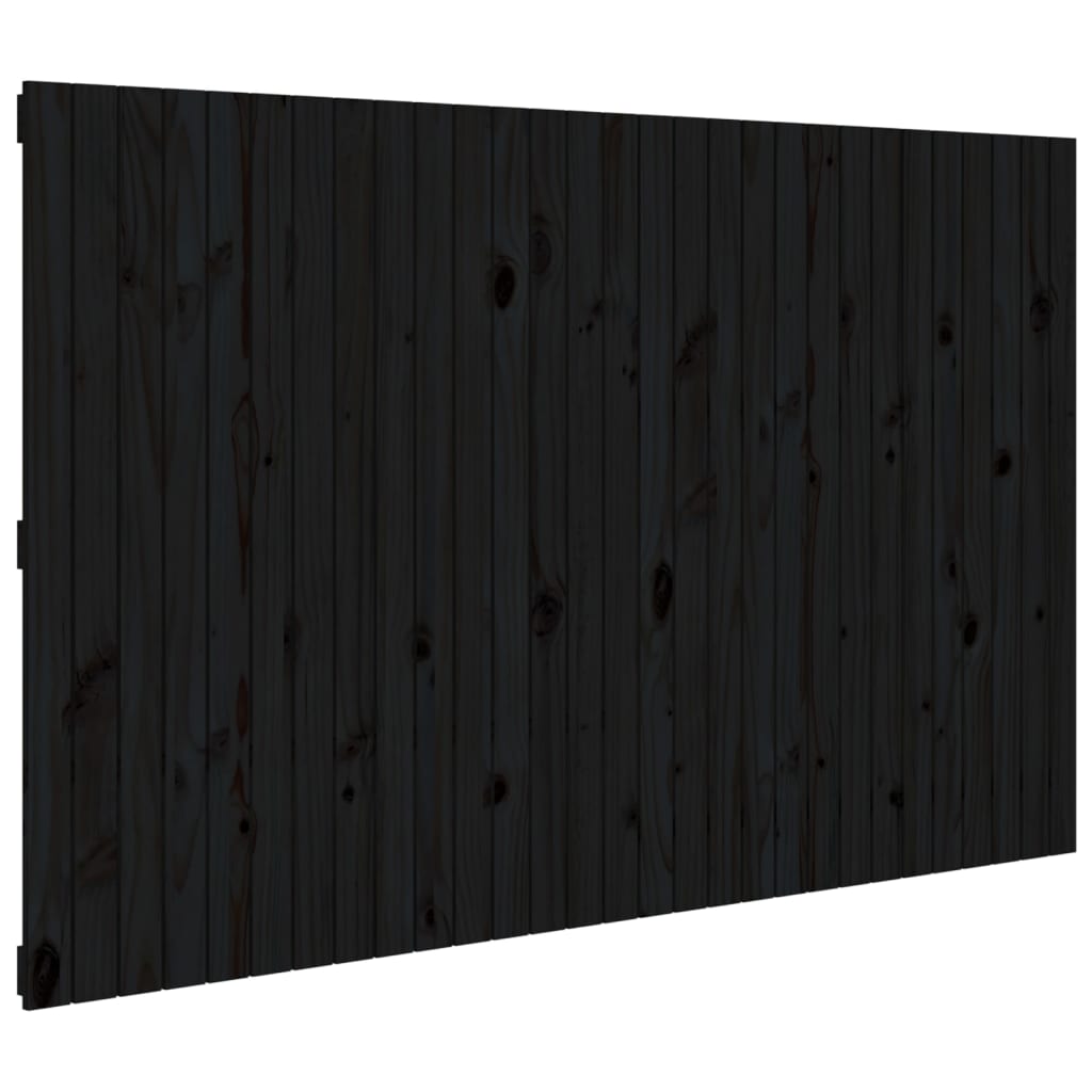 Tête de lit murale Noir 185x3x110 cm Bois massif de pin - XIOS