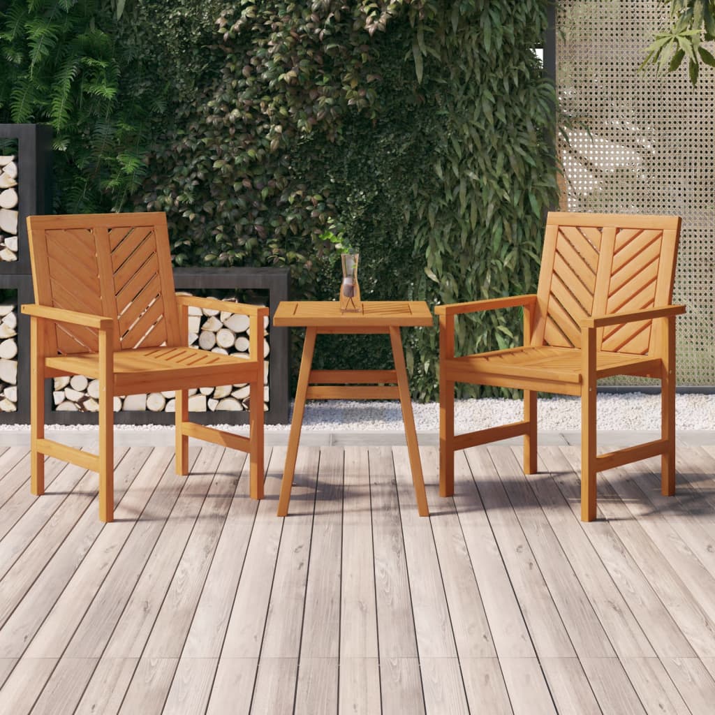 Ensemble de salon de jardin 3 pcs bois d'acacia solide Salons de jardin vidaXL