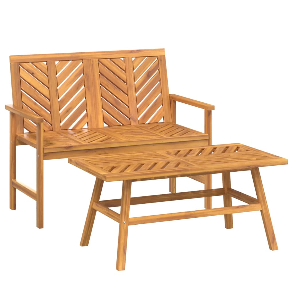 Ensemble de salon de jardin 2 pcs bois d'acacia solide - XIOS