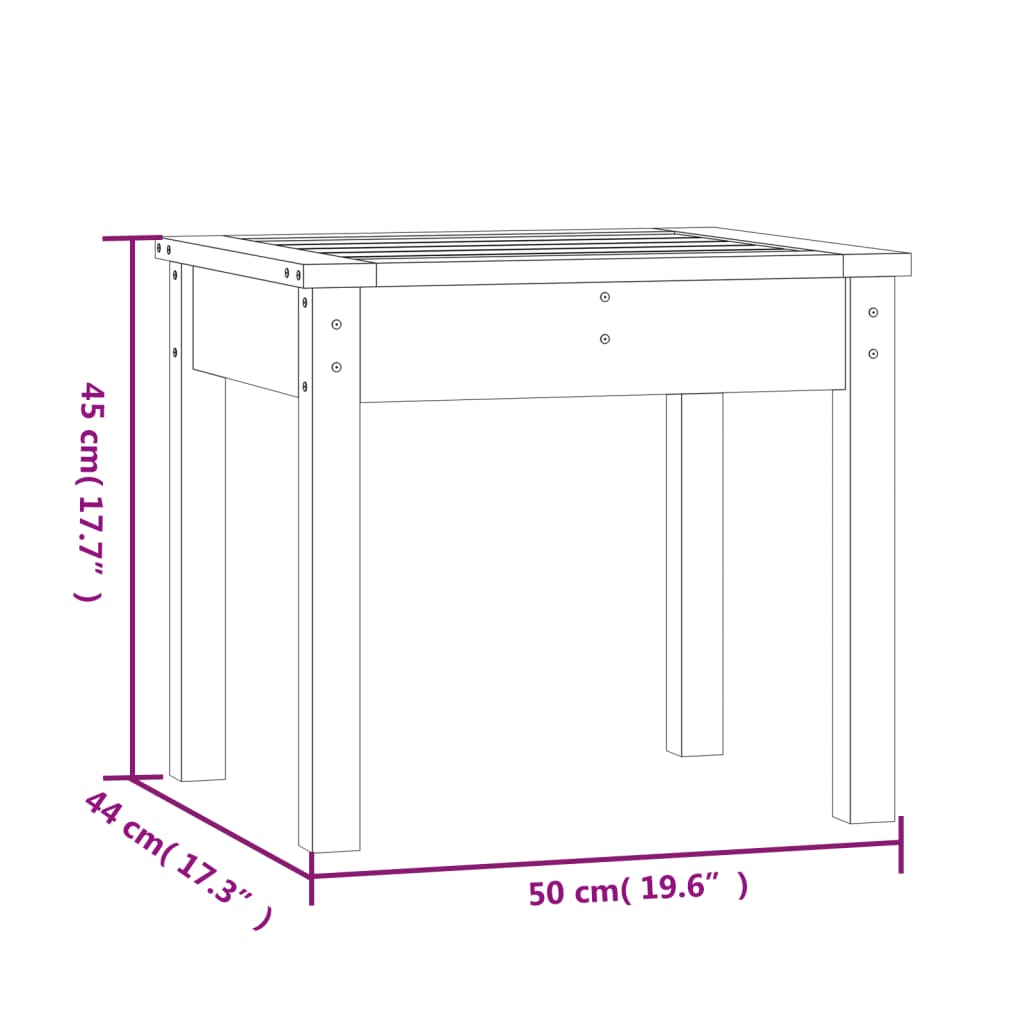 Banc de jardin marron miel 50x44x45 cm bois de pin massif Bancs de jardin vidaXL
