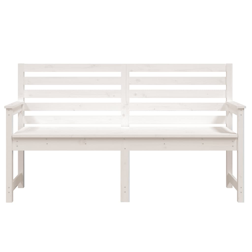 Banc de jardin blanc 159,5x48x91,5 cm bois massif de pin Bancs de jardin vidaXL