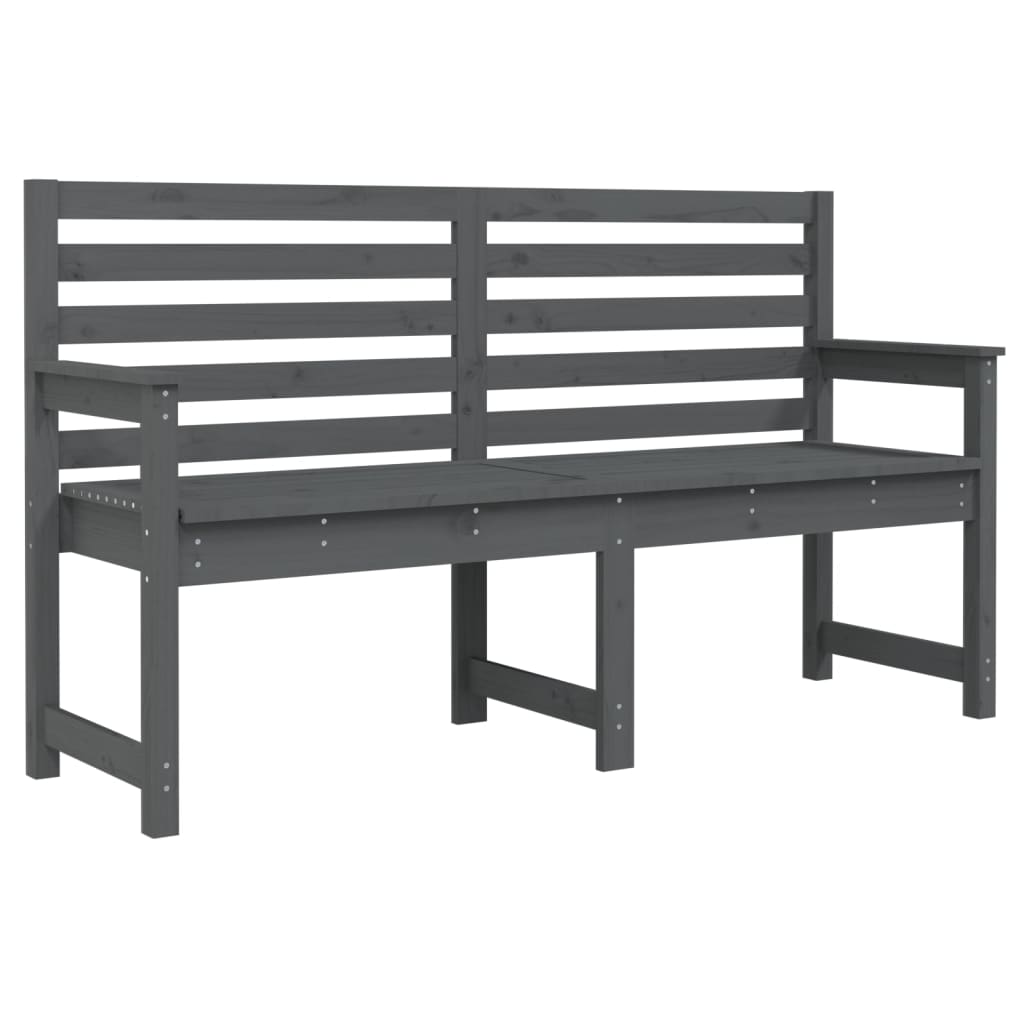 Banc de jardin gris 159,5x48x91,5 cm bois massif de pin Bancs de jardin vidaXL