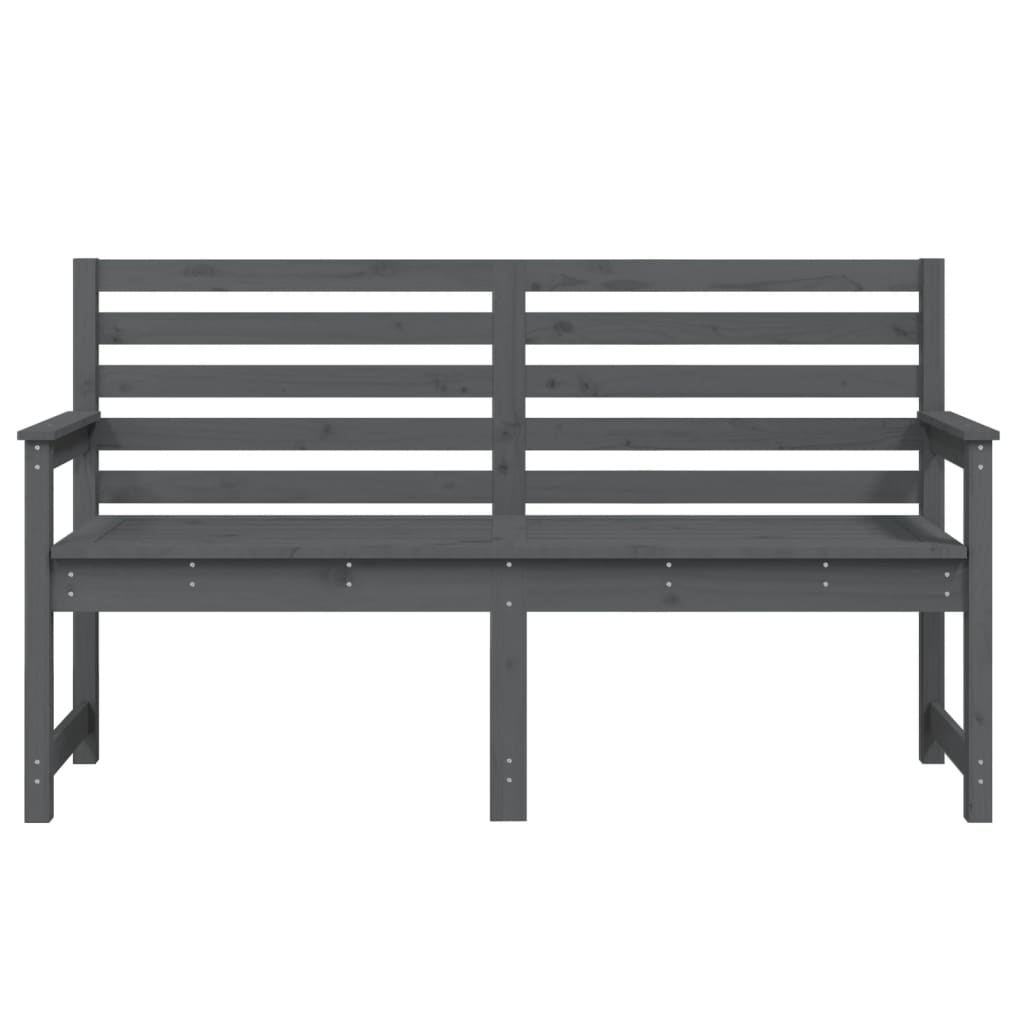 Banc de jardin gris 159,5x48x91,5 cm bois massif de pin Bancs de jardin vidaXL