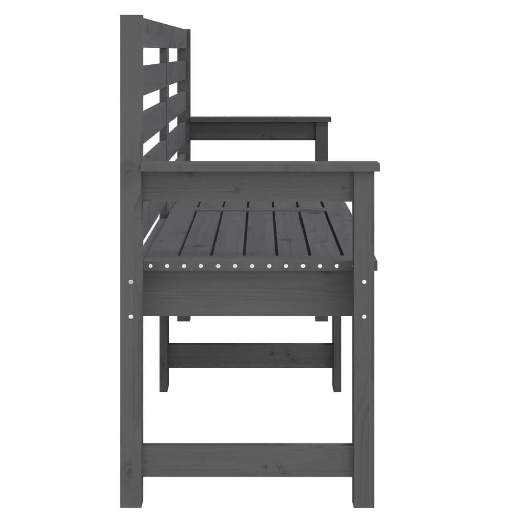 Banc de jardin gris 159,5x48x91,5 cm bois massif de pin Bancs de jardin vidaXL