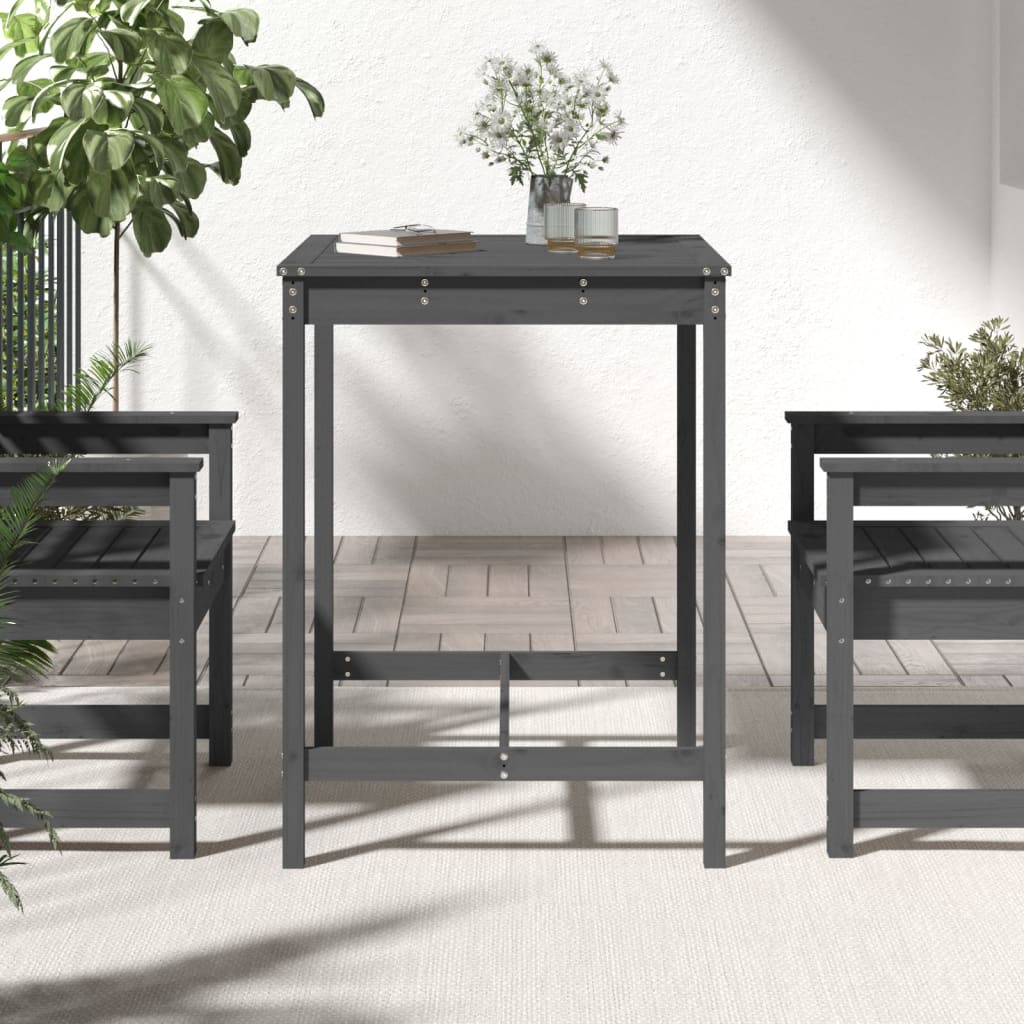 Table de jardin gris 82,5x82,5x110 cm bois massif de pin Tables de jardin vidaXL