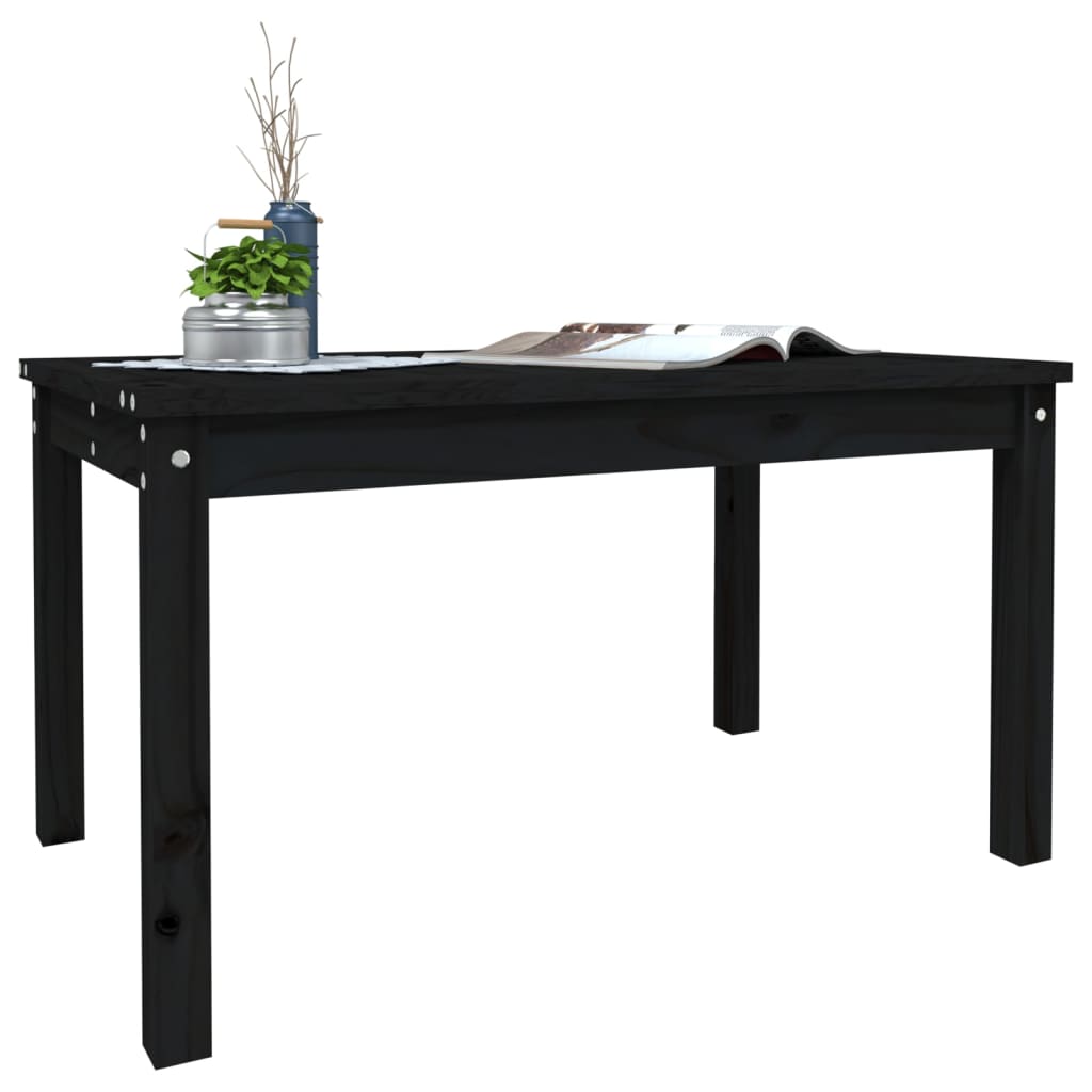 Table de jardin noir 82,5x50,5x45 cm bois massif de pin Tables de jardin vidaXL