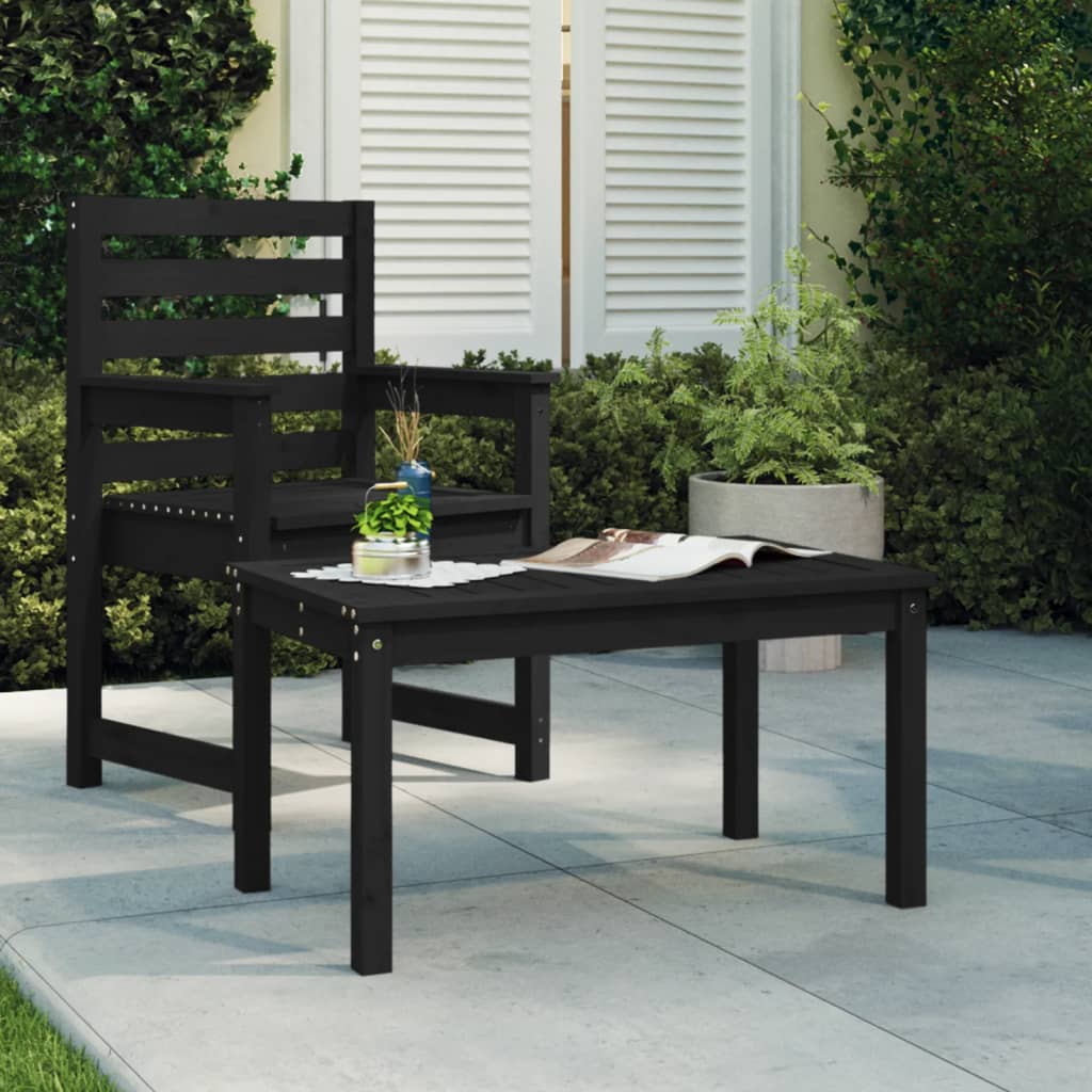 Table de jardin noir 82,5x50,5x45 cm bois massif de pin Tables de jardin vidaXL