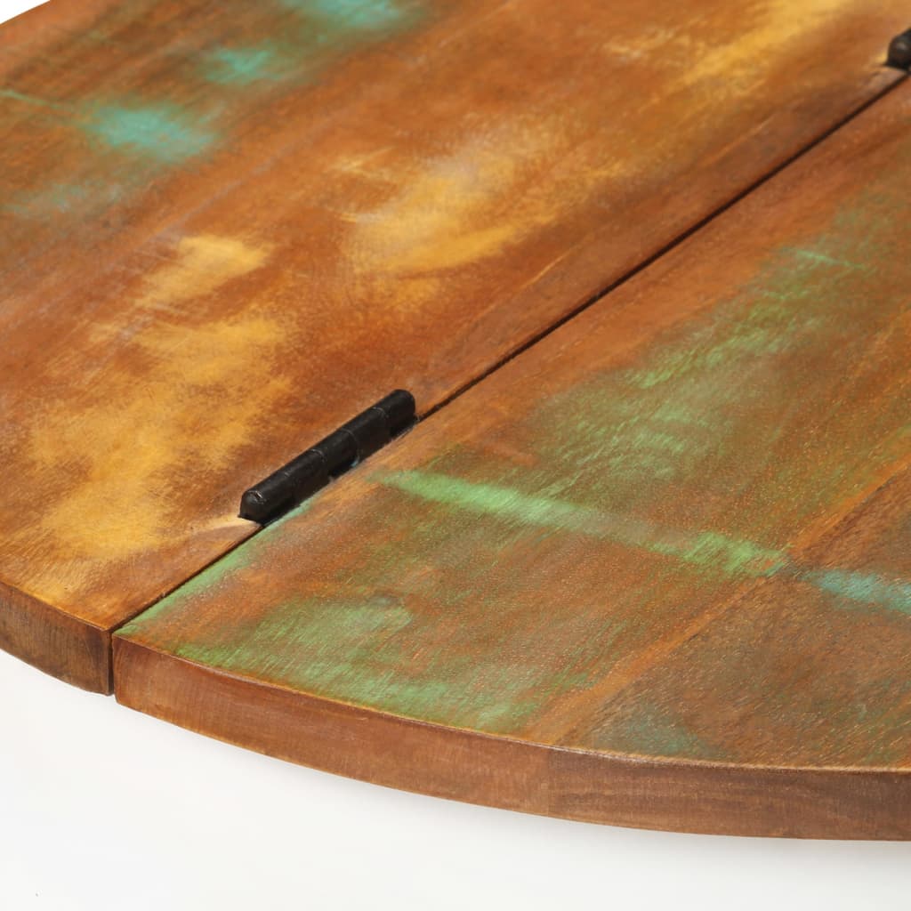 Table basse blanc 50x27 cm bois de récupération massif - XIOS