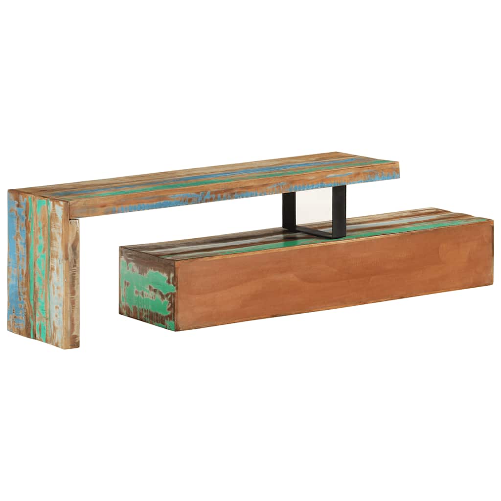 Meuble TV (118-200) x 30 x 40 cm en bois massif recyclé - XIOS