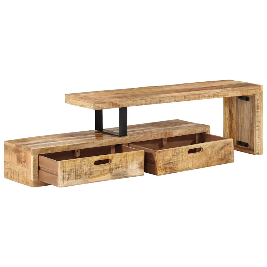 Meuble TV (118-200) x 30 x 40 cm en bois massif de manguier - XIOS