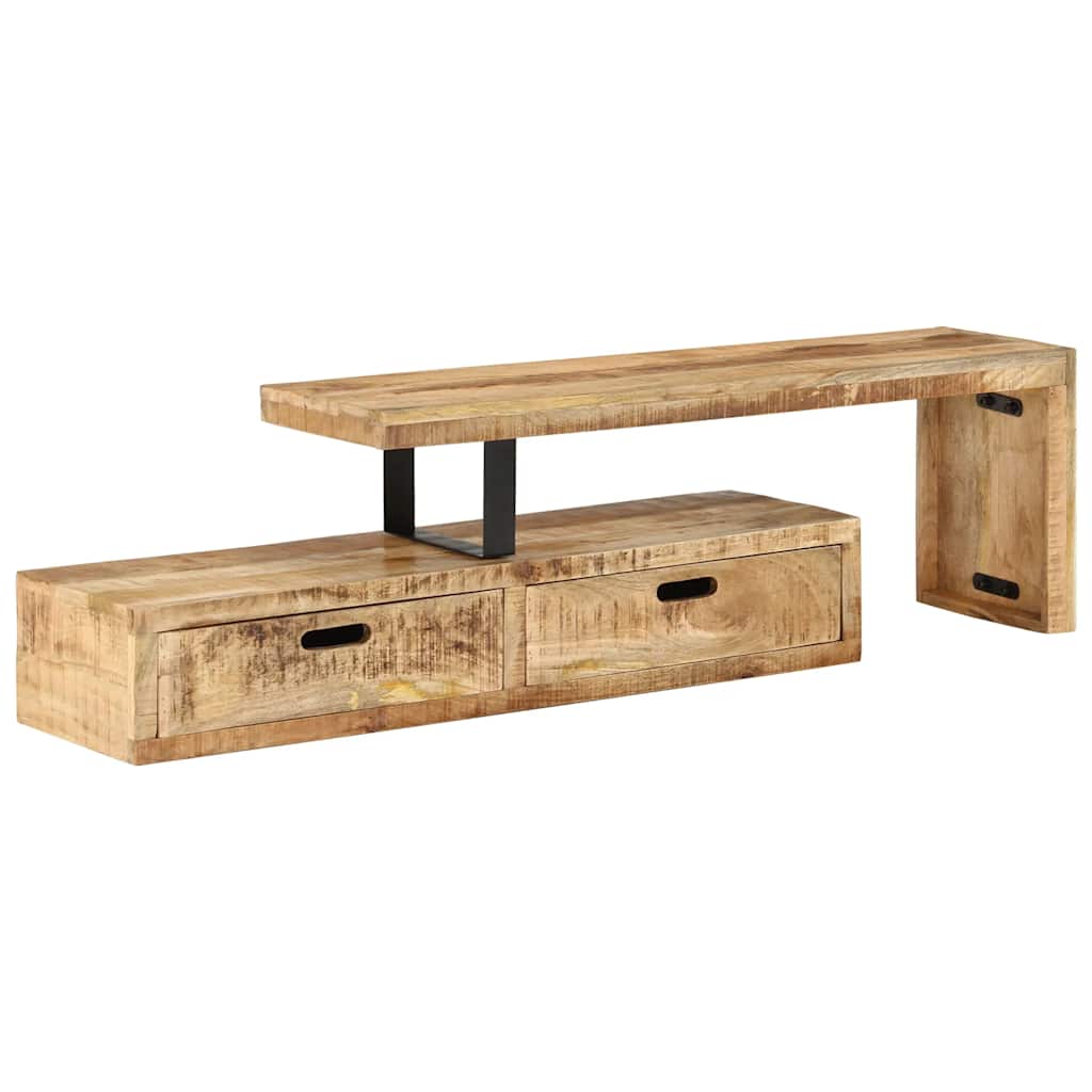 Meuble TV (118-200) x 30 x 40 cm en bois massif de manguier - XIOS