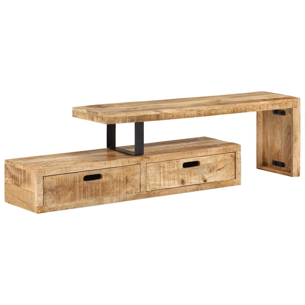 Meuble TV (118-200) x 30 x 40 cm en bois massif de manguier - XIOS