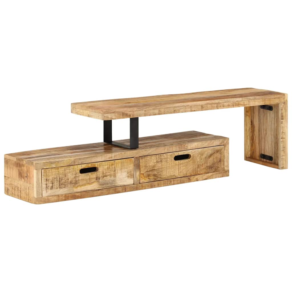 Meuble TV (118-200) x 30 x 40 cm en bois massif de manguier - XIOS
