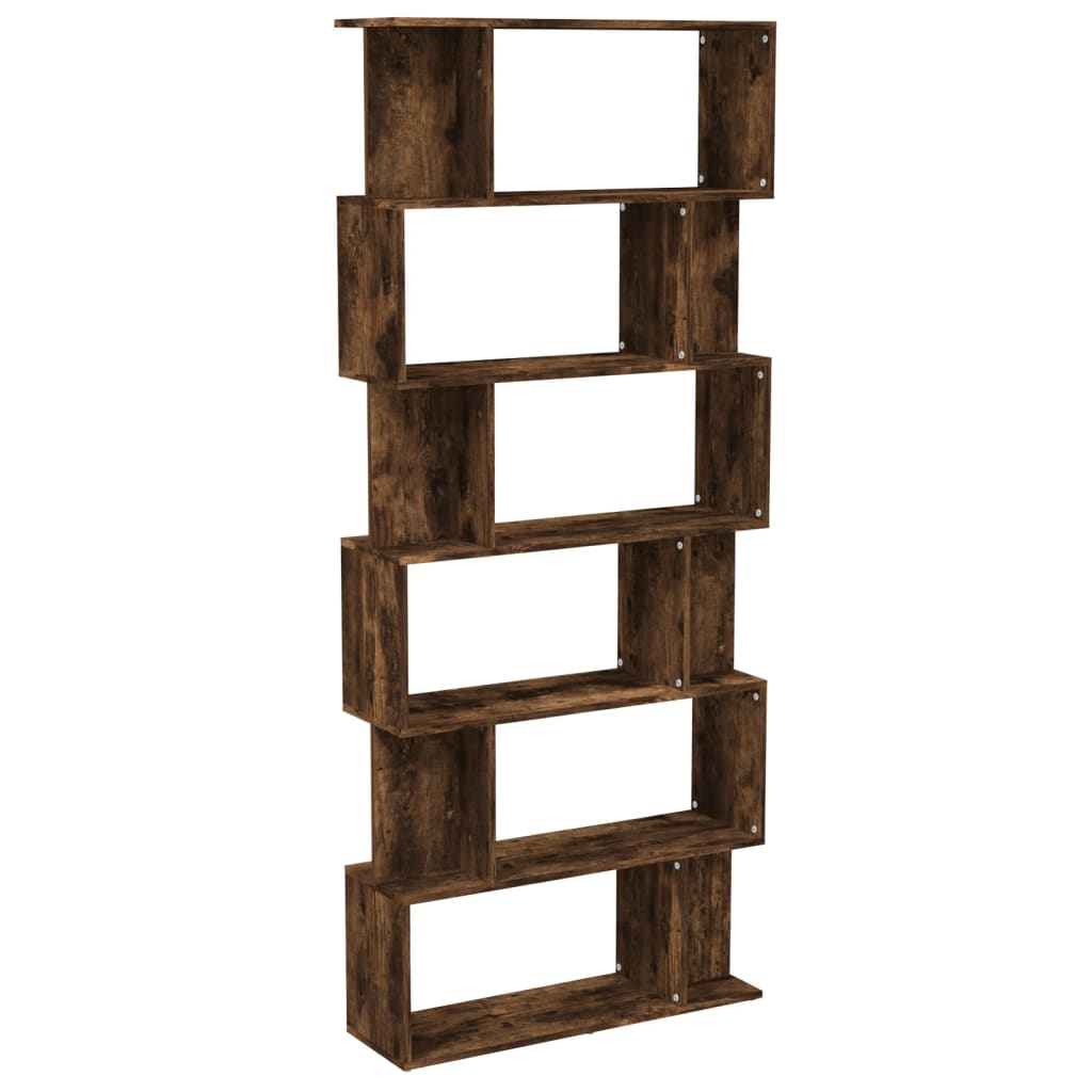 Bibliothèque/Cloison Chêne fumé 80x24x192 cm Bois d'ingénierie - XIOS
