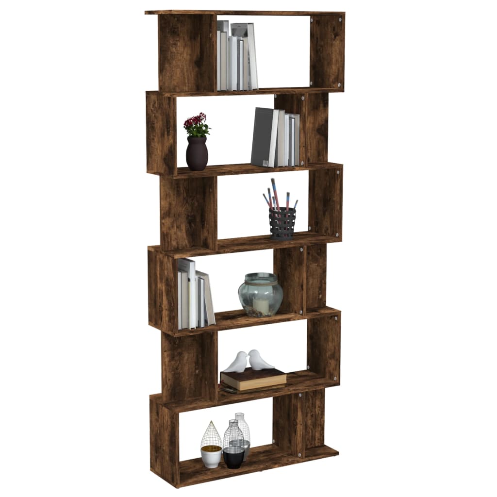 Bibliothèque/Cloison Chêne fumé 80x24x192 cm Bois d'ingénierie - XIOS