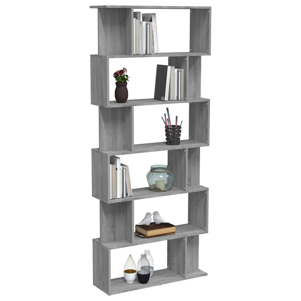 Bibliothèque/Cloison Sonoma gris 80x24x192 cm Bois d'ingénierie - XIOS
