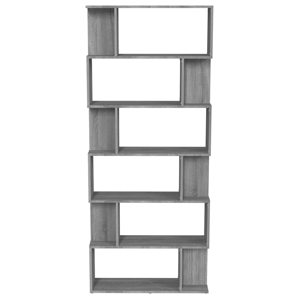 Bibliothèque/Cloison Sonoma gris 80x24x192 cm Bois d'ingénierie - XIOS