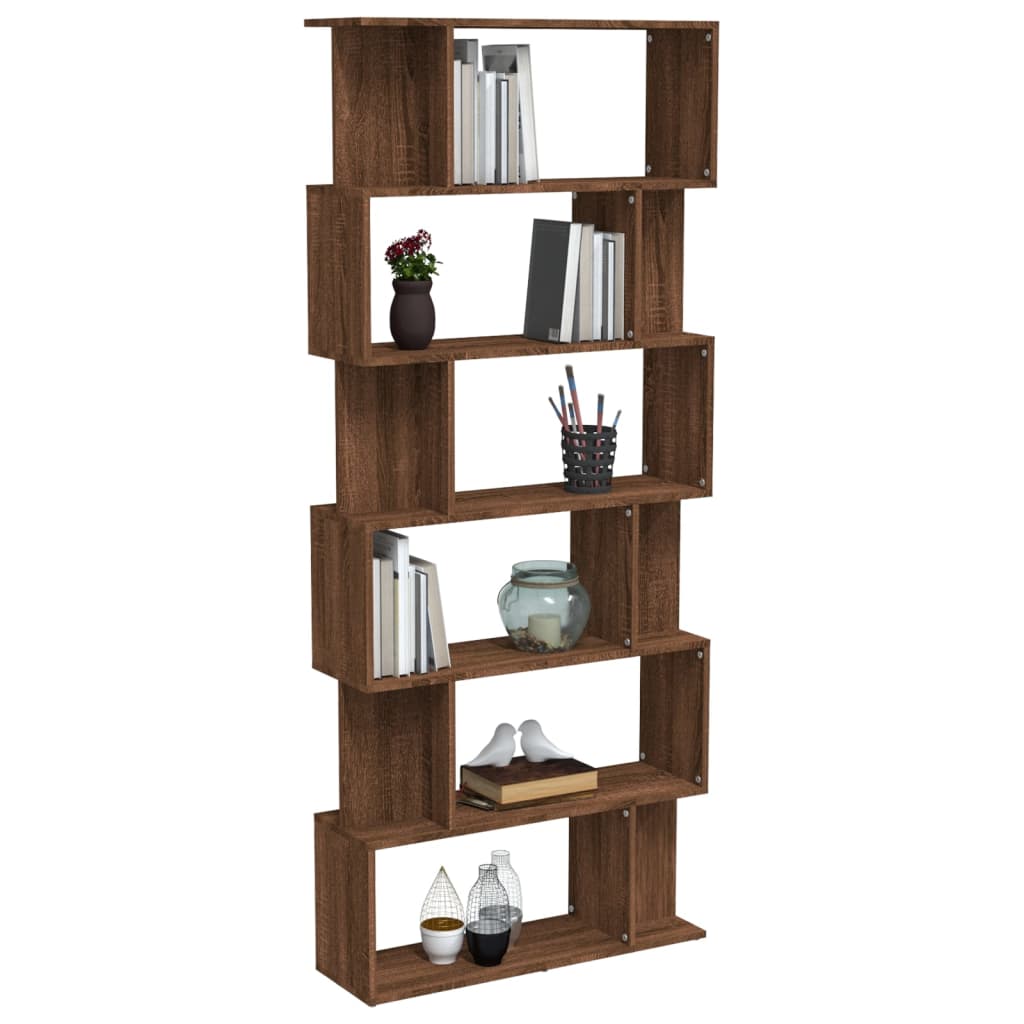 Bibliothèque/Cloison Chêne marron 80x24x192cm Bois d'ingénierie - XIOS