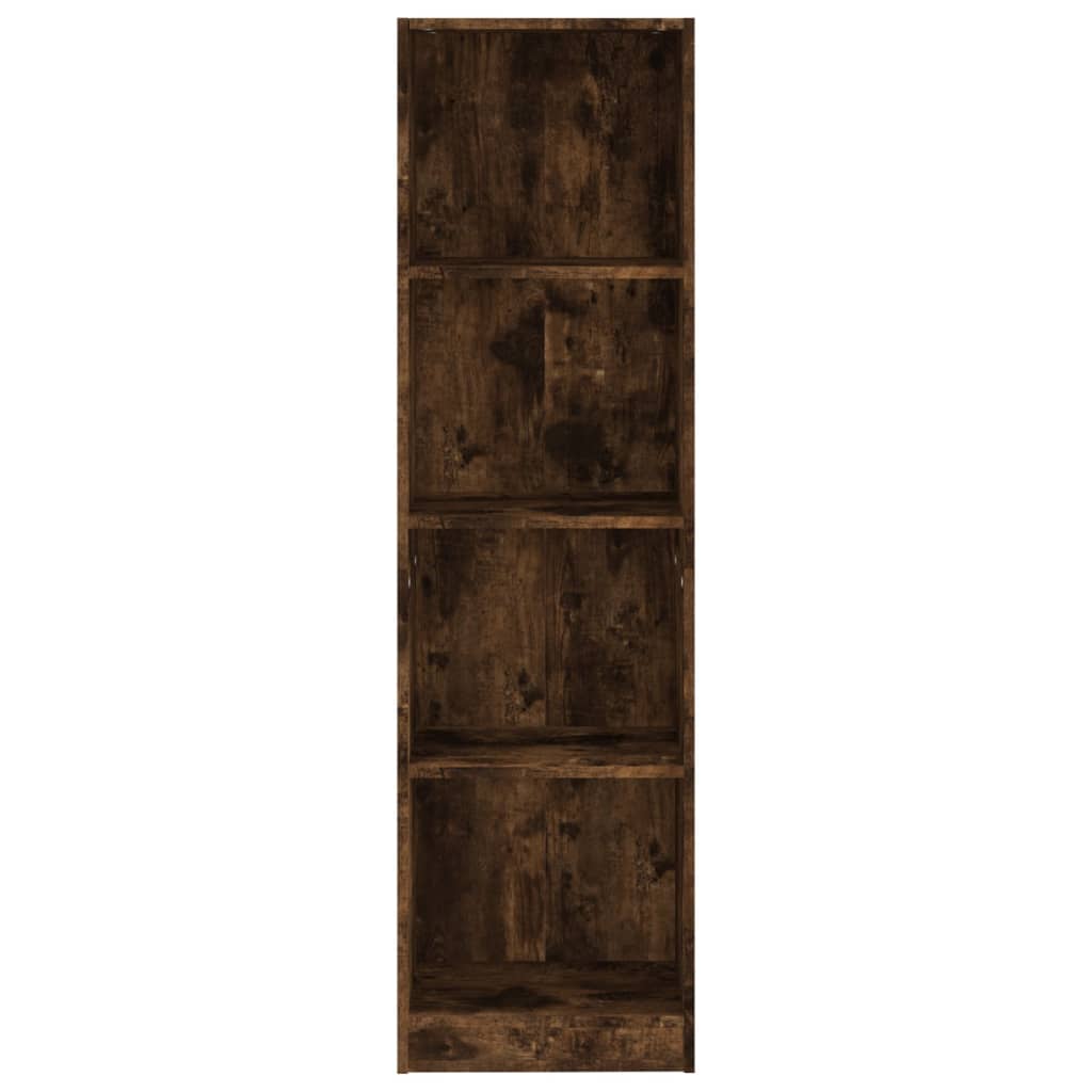 Bibliothèque 4 niveaux Chêne fumé 40x24x143cm Bois d'ingénierie - XIOS