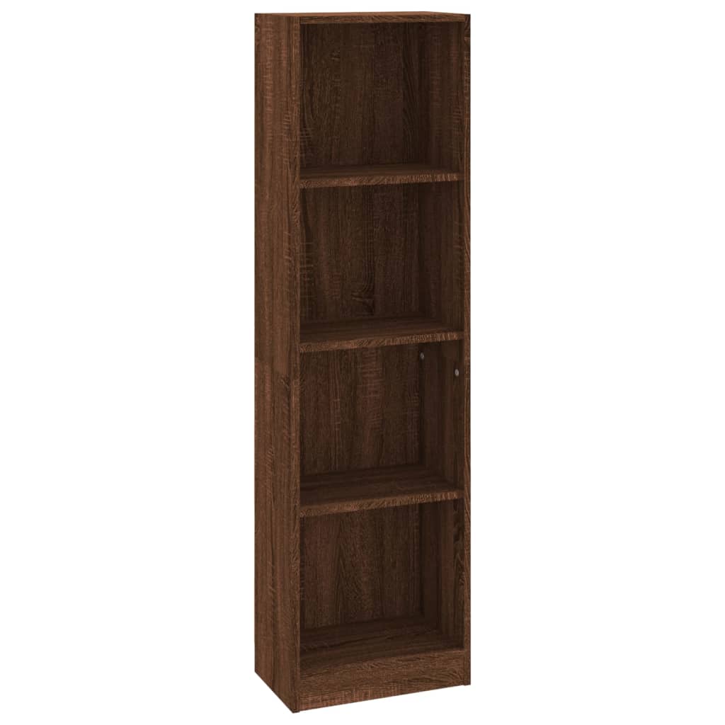 Bibliothèque 4 niveaux Chêne marron 40x24x143cm Bois ingénierie - XIOS