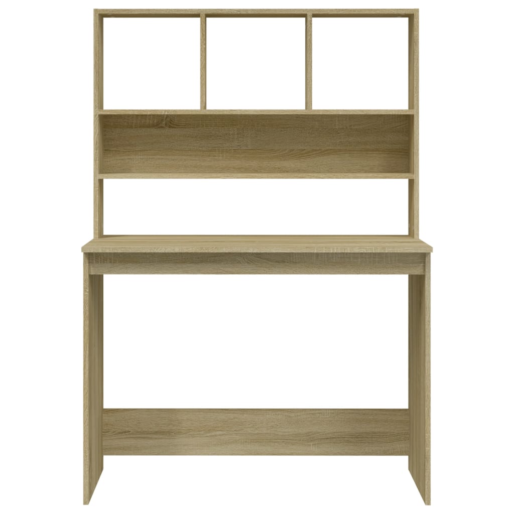 Bureau avec étagères Chêne sonoma 102x45x148 cm Bureaux vidaXL   